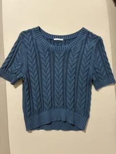 GU 半袖ケーブルニット　未使用のサムネイル