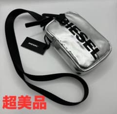 超美品】DIESEL ミニポーチ ディーゼル シルバー ショルダーバッグ 