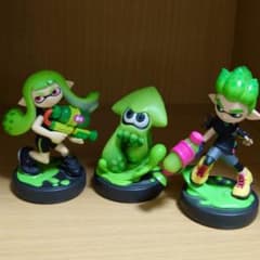 【美品】スプラトゥーン amiibo**ネオングリーン*ライムグリーン*イカのサムネイル