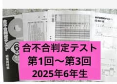 2025年】合不合判定テスト6年生第1回〜第3回 - メルカリ