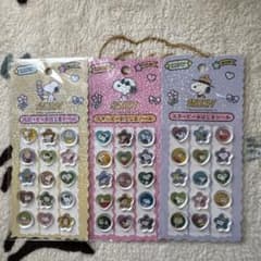 【新品・正規品】スヌーピー　おはじきシール 3セットのサムネイル