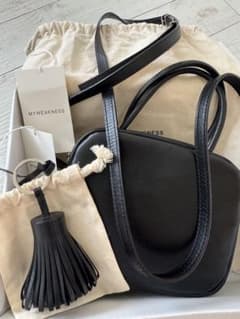 値下げ☆MYWEAKNESS ブラックレザーショルダーバッグ 新品未使用 