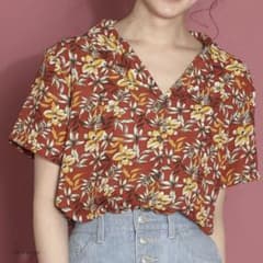 Honeys アロハシャツ 花柄 開襟シャツのサムネイル