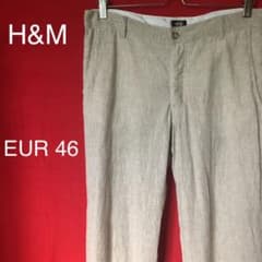 H&M メンズリネンパンツ　ベージュ　Mのサムネイル