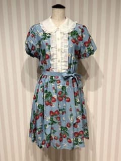 Jane Marple ストロベリー柄 半袖ワンピースのサムネイル