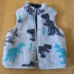 hakka baby 恐竜柄 リバーシブル ベストのサムネイル