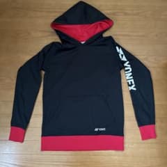 YONEX フード付き長袖ウェア S ブラック/レッドのサムネイル