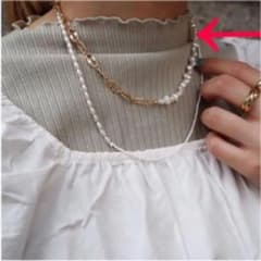 lattice  パールMIXチェーンネックレス☺︎ゴールド　2枚目のサムネイル