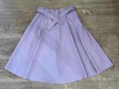 ベルト付き フレアスカート ラベンダーのサムネイル