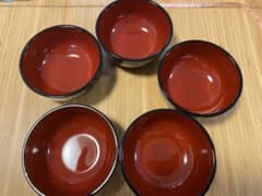 花柄 漆器 椀 5客セット