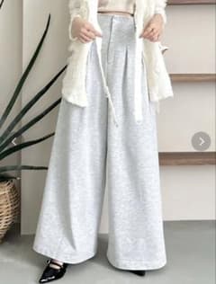 dazzlinハイウェストグレー ワイドパンツ イージーパンツのサムネイル