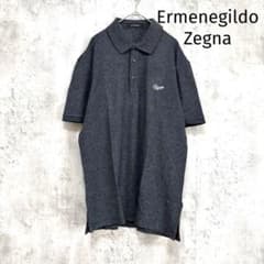 エルメネジルドゼニア　ポロシャツ 美品【エルメネジルドゼニア】半袖ポロシャツ ダークグレー ワン
