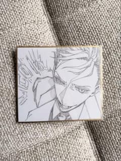 手描きイラスト 色紙 缶バッジ セットのサムネイル