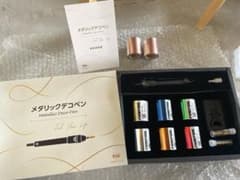 かなざわカタニ メタリックデコペン箔6色セット ペン先7種＋マットピンクホイルのサムネイル