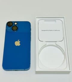 iPhone13mini ブルー 128GB SIMフリー　保護フィルム付きのサムネイル