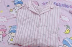 レディース パジャマ ピンク ストライプ柄　中古のサムネイル