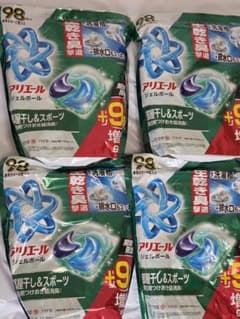 の*の様 アリエール ジェルボール 　部屋干し&スポーツ　98個×4袋 計392 アリエール ジェルボール 部屋干し&スポーツ 98個×4袋 計392 - メルカリ