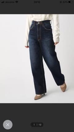 ハイウエスト　ワイド　デニム　パンツ　AZUL by moussyのサムネイル