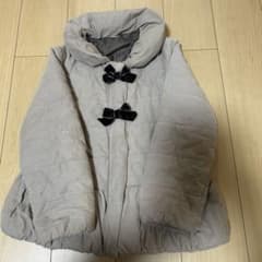petit main 140 リボン付きグレーコーデュロイコートのサムネイル