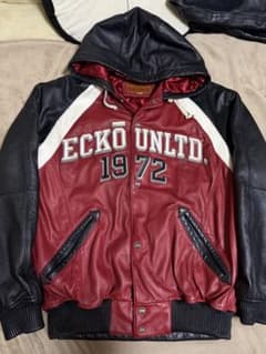 Ecko Unltd USA レザージャケット スタジャン パーカー フーデッド