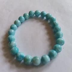 希少、最高級品、)天然石、ラリマーブレスレット、8.6mm