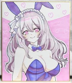 し*け様 【オリジナル】『バニーガール。』/手描きイラスト/小色紙 オリジナル手描きイラスト アナログ 小色紙 バニーガール - メルカリ