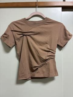 LCDC 半袖 Tシャツ ブラウン ドレープデザインのサムネイル