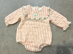 ベビー ロンパース （ストライプ 花柄 ）のサムネイル