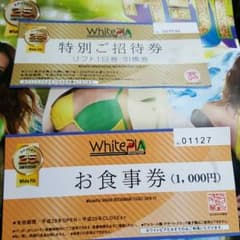 岐阜県 ホワイトピアたかす お食事券(1000円)＋リフト1日券引換券のサムネイル