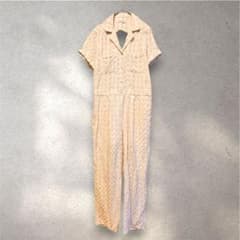 MAISON SPECIAL リネン混 オールインワン 総柄 バックオープン - メルカリ
