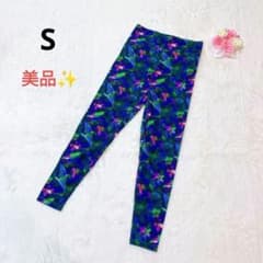 [Excellent Condition] Posture-Correcting Leggings, Fitness, Yoga, All-Over Print, Exercise, Stretch, Size S