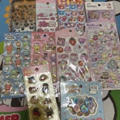キャラクターシール まとめ売り 10点セット　うるちゅる　つぶらな瞳　などのサムネイル