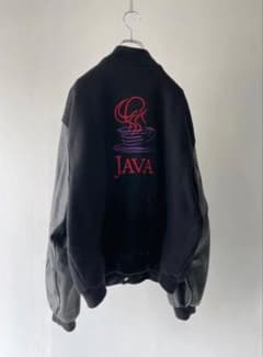 JAVA Wool & leather design jacket スタジャン - メルカリ