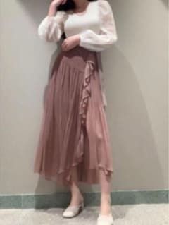 【未使用】Snidel プリーツラップスカパン ピンク 0サイズのサムネイル