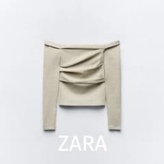 ZARA Bandeau Neckline Top Metallic Sのサムネイル