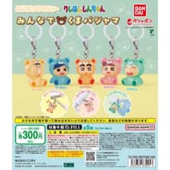 めじるしアクセサリー　クレヨンしんちゃん　みんなでくまパジャマ　コンプセットのサムネイル