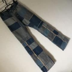 MARGINAL GLAMOR 여성 가짜 패치 워크 데님 청바지