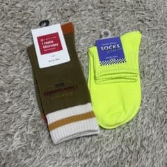 I Hate Monday ソックス 靴下　ネオンカラー　2足セットのサムネイル