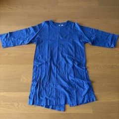 MARKEY'S 130サイズ コットン 青 七分袖ワンピースのサムネイル