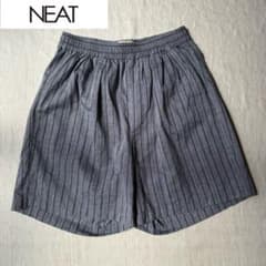 美品 NEAT ニート トランクス ハーフパンツ ヘリンボーン ショーツ グレー 美品 NEAT ニート トランクス ハーフパンツ ヘリンボーン ショーツ