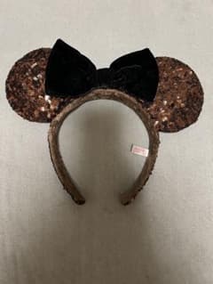 Disney ミニー カチューシャ スパンコール ブラウンのサムネイル