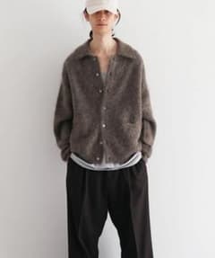 最終値下O×Crepuscule Mohair polo cardigan 2 - メルカリ