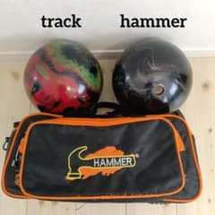 ボウリングボール2個セットとバッグ　track hammer　usa ボウリングボール2個セットとバッグ track hammer usa - メルカリ