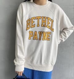 THE SHINZONE カレッジロゴプリント ラグランスリーブスウェット