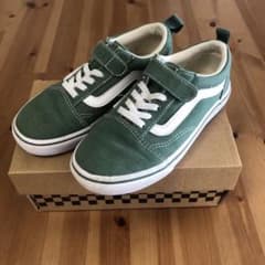 VANS グリーンスニーカー　19cm オールドスクールのサムネイル