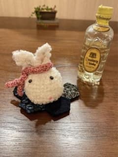 ぬいぐるみ⑧浮かれ白うさぎ(大) ピンクのサムネイル