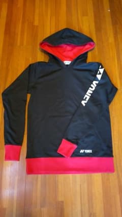 ☆rinrin様　専用です☆　YONEX　スエットパーカー　Ｓ　黒✕赤のサムネイル