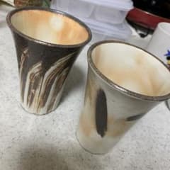 2個セット フリーグラス コップ 湯呑み 陶器のサムネイル