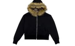 9/S PROJECT FUR ZIP HOODIE - BLACKのサムネイル