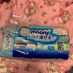 ムーニー　トイレに流せるおしりふき　50枚×8個のサムネイル